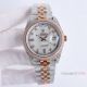 Luxury Replica Rolex DayDate Iced Out 2-Tone Rose Gold Watches Chocolate Dial 40mm (2)_th.jpg